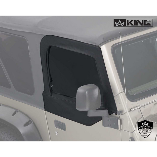 King 4WD Premium Upper Door Skins Black Diamond Passenger & Driver Side Jeep Wrangler TJ 1997-2006