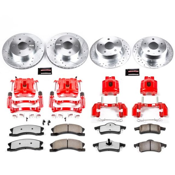 Power Stop KC2150-36 Front & Rear Z36 Extreme Performance Truck & Tow Brake Kit with Calipers for 99-04 Jeep Grand Cherokee WJ with Akebono Calipers