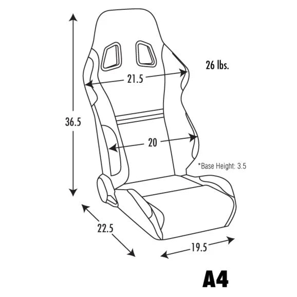 Load image into Gallery viewer, Corbeau A4 Reclining Racing Seat Pair for Jeep CJ-7, Wrangler YJ, TJ, JK &amp; Unlimited
