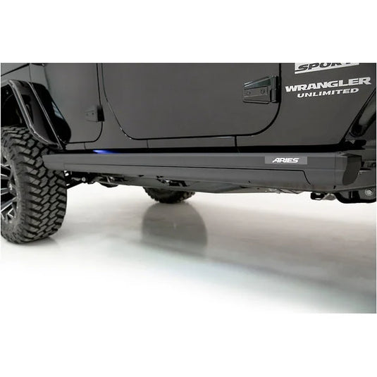 Aries 3036571 ActionTrac Powered Running Boards for 18-24 Jeep Wrangler JL Unlimited