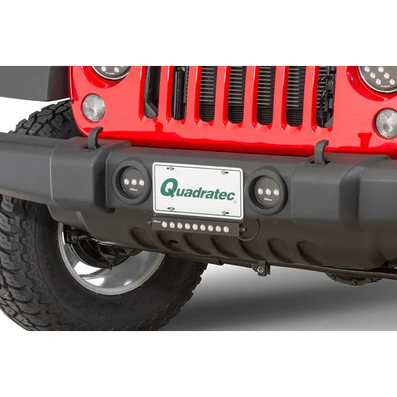 Load image into Gallery viewer, Putco 2281L Luminix License Plate Light Bar Mounting Bracket with LED Light Bar for 07-20 Jeep Wrangler JL &amp; JK
