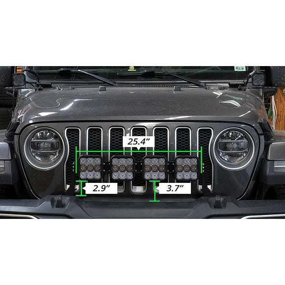 Load image into Gallery viewer, Diode Dynamics DD6825P Stage Series Grille Light Bracket Kit for 18-22 Jeep Wrangler JL
