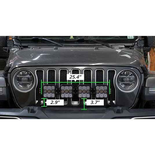 Diode Dynamics DD6825P Stage Series Grille Light Bracket Kit for 18-22 Jeep Wrangler JL