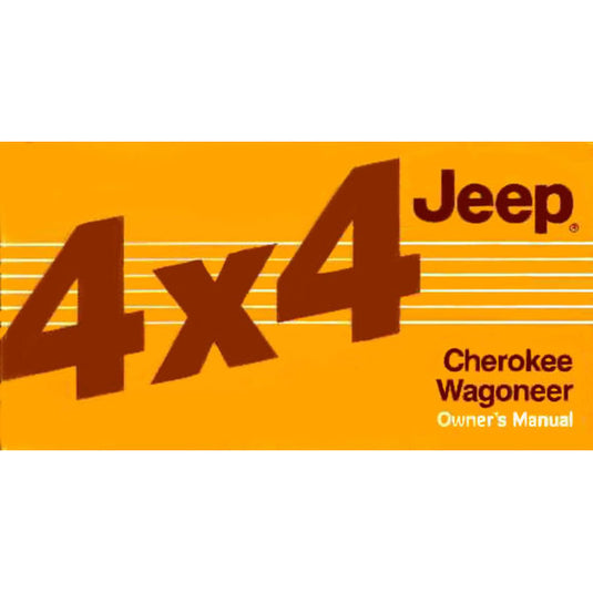 Bishko Automotive Literature Factory Authorized Owners Manuals for 84-01 Jeep Cherokee XJ