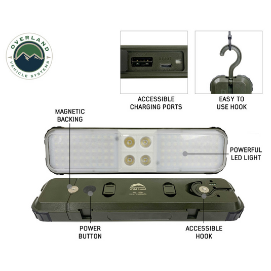 Wild Land Camping Gear - ENCOUNTER Solar Powered Camping Light With Removable Light Pods