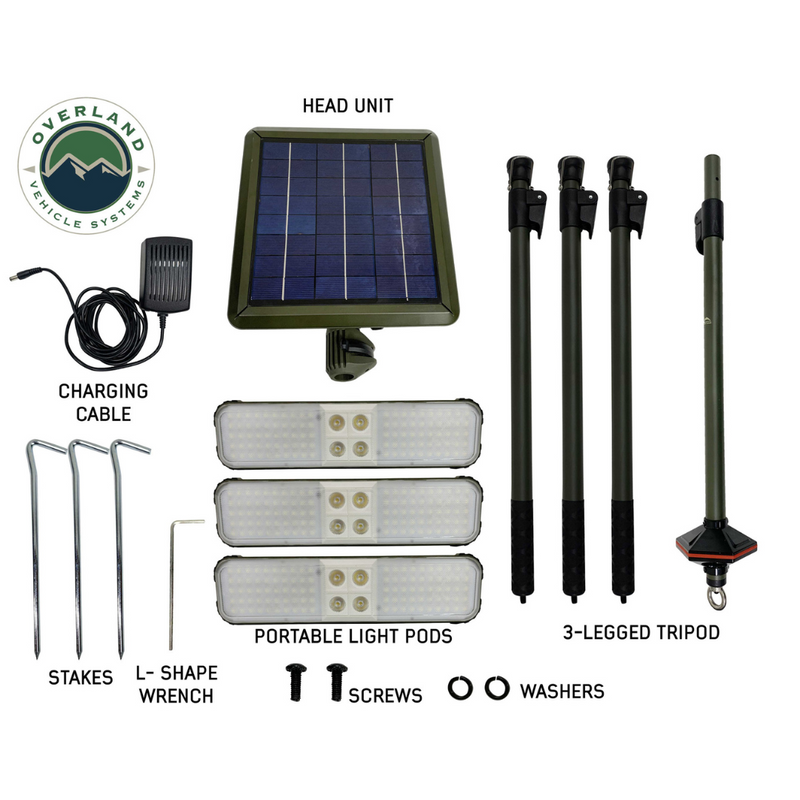 Load image into Gallery viewer, Wild Land Camping Gear - ENCOUNTER Solar Powered Camping Light With Removable Light Pods
