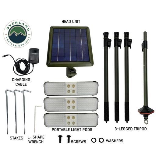 Wild Land Camping Gear - ENCOUNTER Solar Powered Camping Light With Removable Light Pods