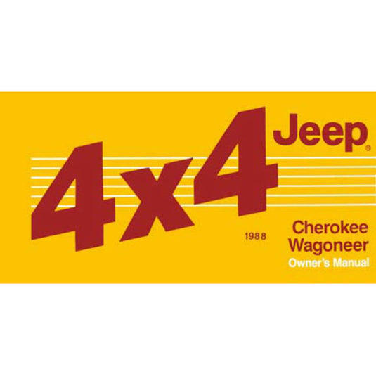 Bishko Automotive Literature Factory Authorized Owners Manuals for 84-01 Jeep Cherokee XJ