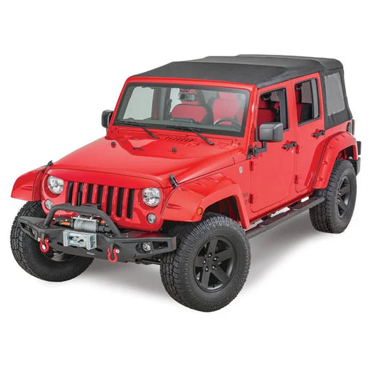 Bushwacker Factory Coverage 9.5" Width Pocket Style Fender Flares for 07-18 Jeep Wrangler Unlimited JK 4 Door