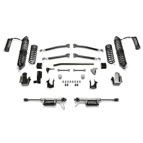 Load image into Gallery viewer, Fabtech 3″ Trail Lift Kit with 2.5&quot; Dirt Logic Front Reservoir Shocks &amp; 2.25&quot; Rear Dirt Logic Shocks for 20-22 Jeep Wrangler JL Unlimited 4-Door
