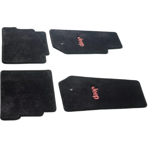 Load image into Gallery viewer, Lloyd Mats Custom Front &amp; Rear Floor Mat Combo with Jeep Logo Embroidery for 07-10 Jeep Wrangler Unlimited JK 4 Door
