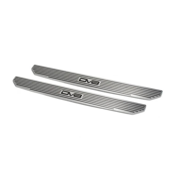 Load image into Gallery viewer, DV8 Offroad D-JL-180014-SIL2 Front Sill Plates with DV8 Logo for 18-24 Jeep Wrangler JL &amp; Gladiator JT
