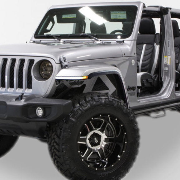 Load image into Gallery viewer, Quake LED 9.5&quot; x 0.75&quot; Slim Chop Kit DRL w/ Sequential Switchback Turn Signal &amp; Side Marker Light for 18-24 Jeep Wrangler JL &amp; Gladiator JT
