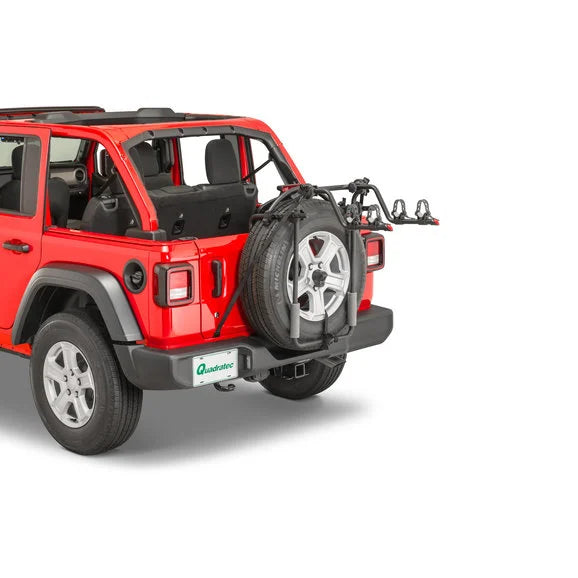 Load image into Gallery viewer, Quadratec Spare Tire Mount 2 Bike Rack for 87-24 Jeep Wrangler YJ, TJ, JK &amp; JL
