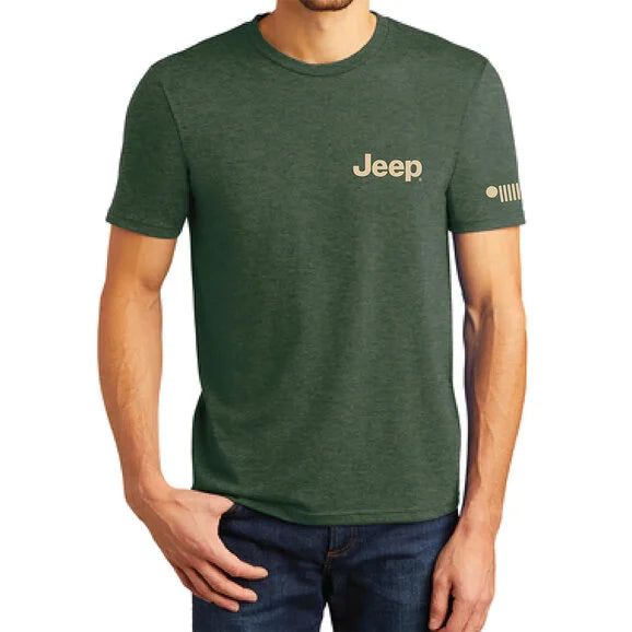 Load image into Gallery viewer, Jeep Merchandise Men&#39;s Jeep For All Life&#39;s Adventures T-Shirt in Heather Forest Green
