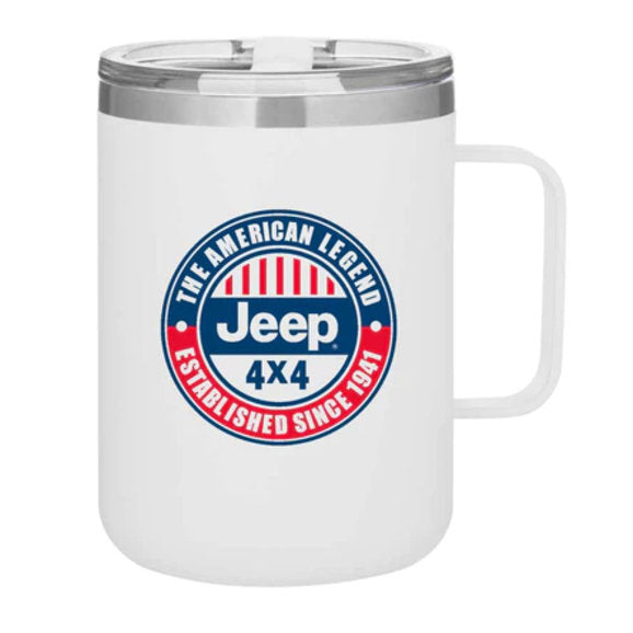 Load image into Gallery viewer, Jeep Merchandise Jeep American Legend Powder Coated Camper Mug-16oz
