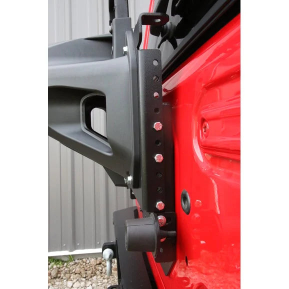 Load image into Gallery viewer, Rock Hard 4X4 RH-90350 Freedom Series Body Mount Tire Carrier with Billet Aluminum Braces for 18-20 Jeep Wrangler JL
