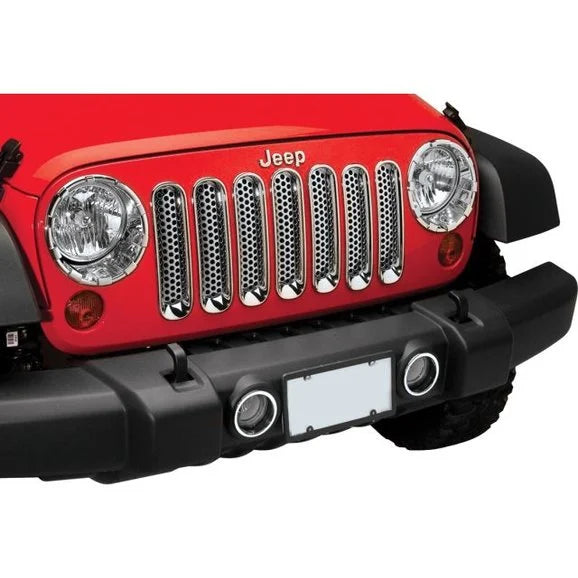 Load image into Gallery viewer, Putco 400508 Chrome Fog Light Rings for 07-18 Jeep Wrangler JK
