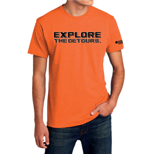 Jeep Merchandise Men's Jeep Explore the Detours T-Shirt in Orange