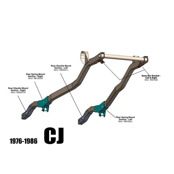 Load image into Gallery viewer, Rust Buster RB1004 Sway Bar Brackets for 76-86 Jeep CJ-7
