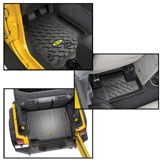 Bestop Front & Rear Floor Liners for 07-16 Jeep Wrangler JK 2 Door