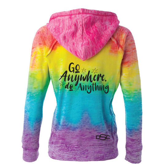 Jeep Merchandise Ladies Jeep Grille Tie-dye- Go Anywhere Do Anything