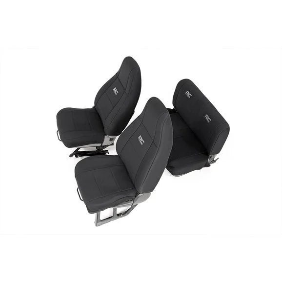 Load image into Gallery viewer, Rough Country 91009 Front &amp; Rear Seat Covers for 91-95 Jeep Wrangler YJ
