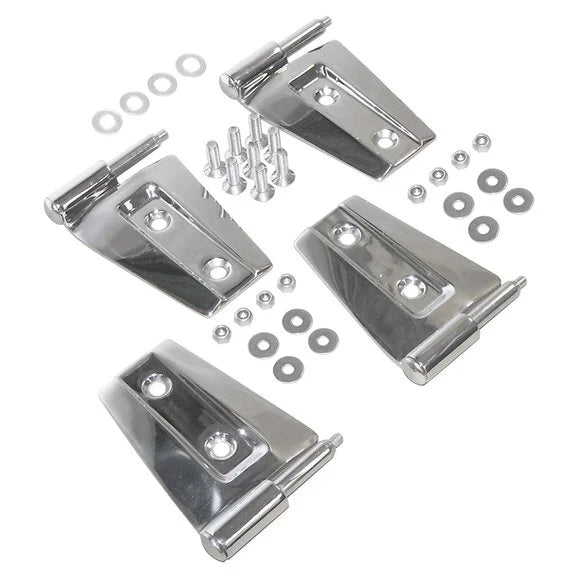 Crown Automotive Stainless Steel Door Hinge Set for 07-18 Jeep Wrangler JK