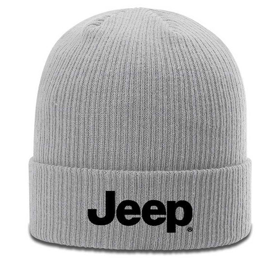 Load image into Gallery viewer, Jeep Merchandise Jeep Logo Knit Beanie Hats
