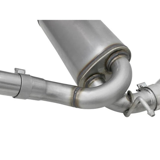 aFe Power 49-48062-P Rebel Series 2.5" 409 Stainless Steel Cat-Back Exhaust System- Polished for 07-18 Jeep Wrangler JK