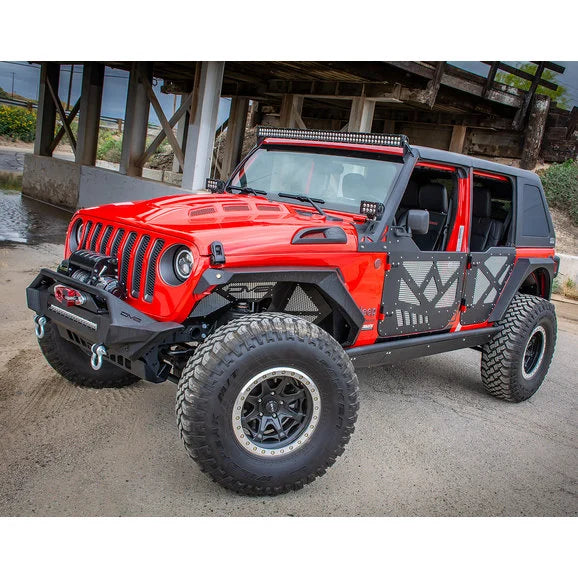 Load image into Gallery viewer, DV8 Offroad Aluminum Half Doors with Screens for 18-24 Jeep Wrangler JL &amp; Gladiator JT
