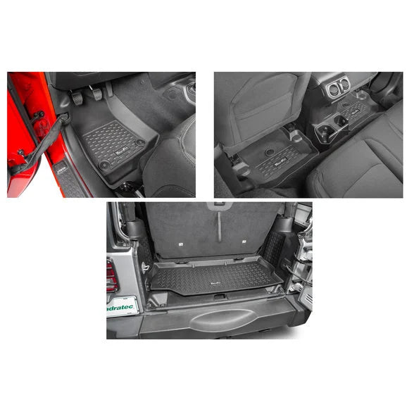 Quadratec Tru-Fit® Floor Liner Triple Combo for 18-22 Jeep Wrangler JL 2-Door