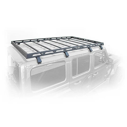 DV8 Offroad Roof Rack For 07-18 Jeep Wrangler JKU, 18-24 Wrangler JL, 20-24 Gladiator JT