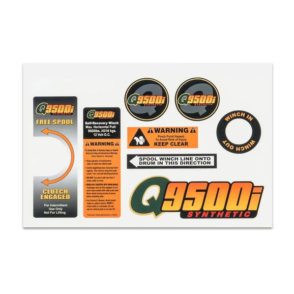 Quadratec Decal Set for Q9500iS Winch