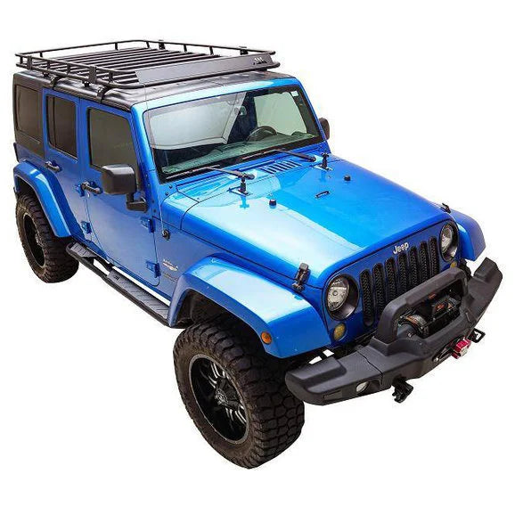 Load image into Gallery viewer, Paramount Automotive 81-10800 Full-Length Roof Rack for 07-18 Jeep Wrangler Unlimited JK 4-Door
