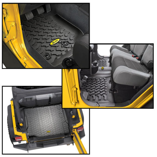 Bestop Front & Rear Floor Liners for 07-16 Jeep Wrangler Unlimited JK 4 Door