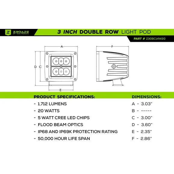 Load image into Gallery viewer, ZROADZ Z334811-KIT Front Roof Side LED Kit with 3&quot; LED Pod Light-Pair for 07-18 Jeep Wrangler JK
