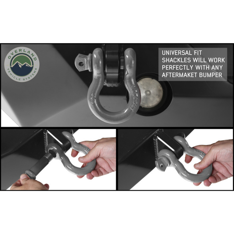 Load image into Gallery viewer, Recovery Shackle 3/4&quot; 4.75 Ton - Gray - Sold In Pairs

