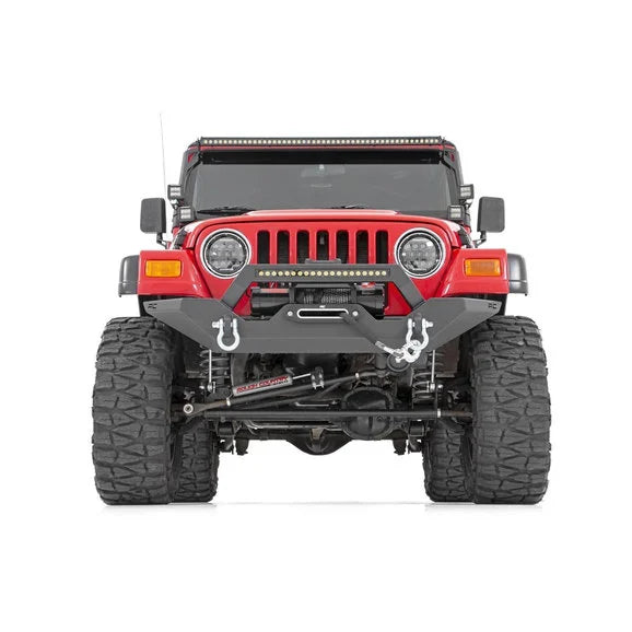 Load image into Gallery viewer, Rough Country 10595 Full Width Front LED Winch Bumper for 87-06 Jeep Wrangler YJ &amp; TJ
