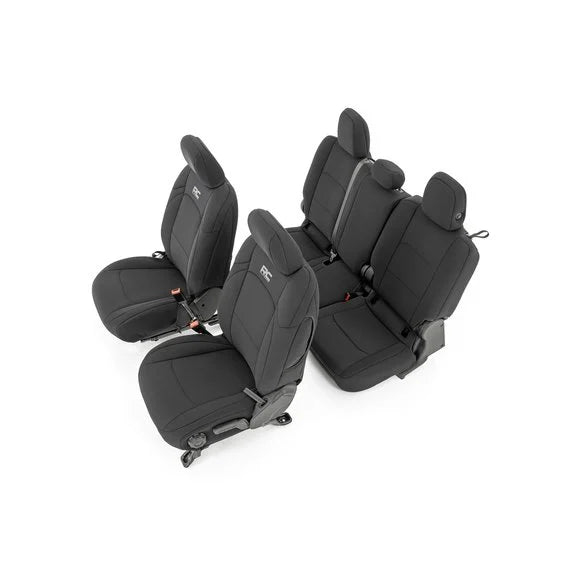 Load image into Gallery viewer, Rough Country Front &amp; Rear Neoprene Seat Covers for 20-23 Jeep Gladiator JT
