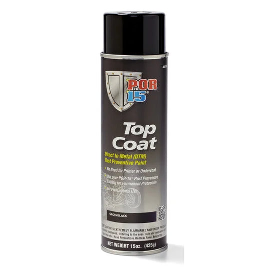 Por-15 45818 Top Coat in Gloss Black 15oz Aerosol Can