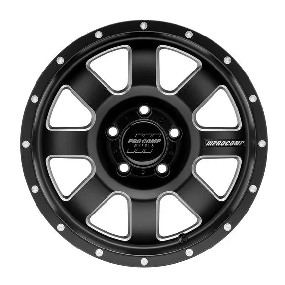 Load image into Gallery viewer, Pro Comp Trilogy Wheel in Satin Black with Machined Edges for 07-18 Jeep Wrangler JK and 99-18 Grand Cherokee WJ, WK, &amp; WK2
