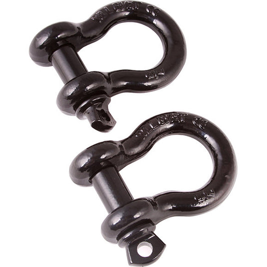 Rugged Ridge 11235.06 7/8" D-Rings with 1" Diameter Pins in Black