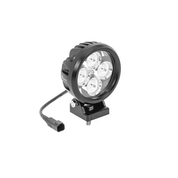 Load image into Gallery viewer, Quadratec 4&quot; Round LED Lights with Wiring Harness &amp; Windshield Mount Brackets for 97-06 Jeep Wrangler TJ &amp; Unlimited
