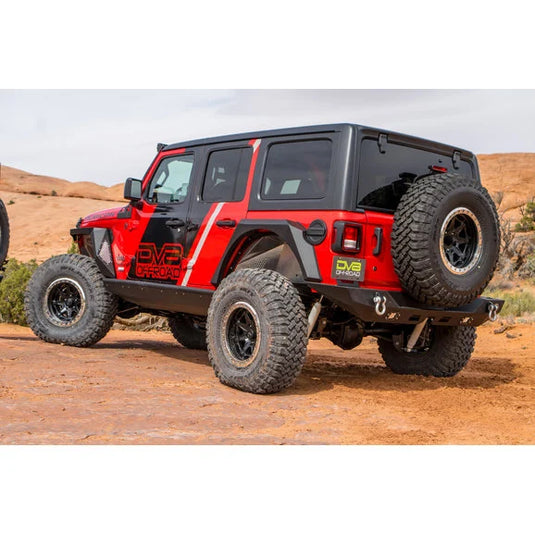 DV8 Offroad INFEND-03RR Bare Aluminum Rear Inner Fenders for 18-23 Jeep Wrangler JL