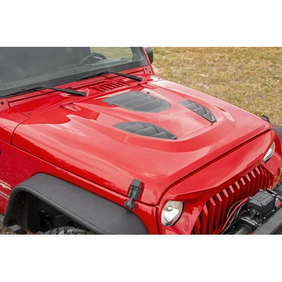 Load image into Gallery viewer, Rough Country 10525 Vented Performance Hood for 07-18 Jeep Wrangler JK
