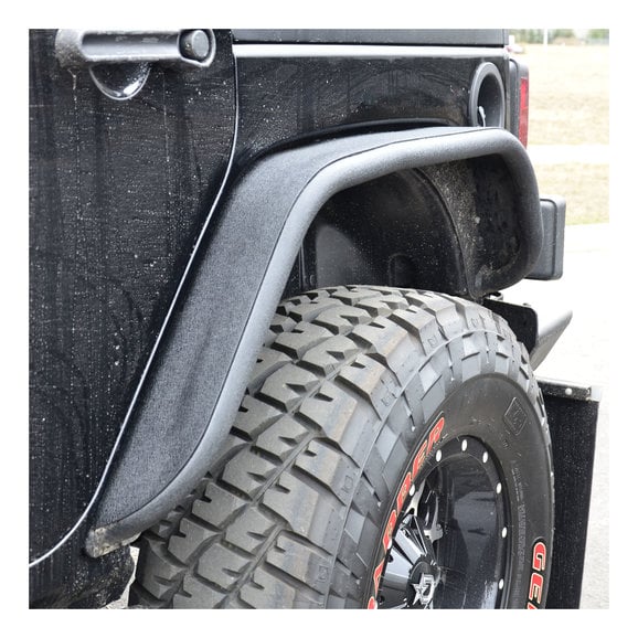 Load image into Gallery viewer, Aries 2500201 Rear Fender Flares in Textured Black for 07-18 Jeep Wrangler JK
