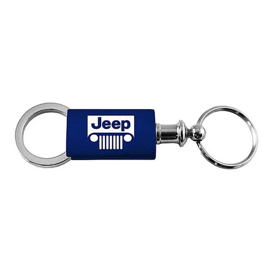 Automotive Gold Jeep Grill Logo Anodized Aluminum Valet Keychain