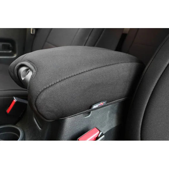 Load image into Gallery viewer, Rugged Ridge 13108.01 Neoprene Arm Rest Pad Cover in Black for 11-18 Jeep Wrangler JK
