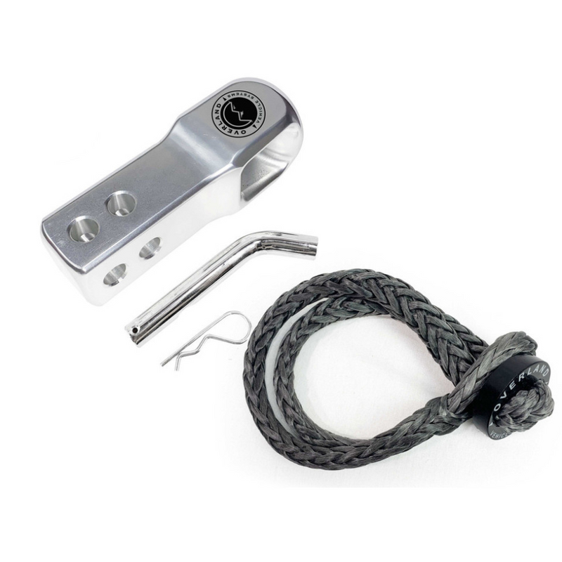 Load image into Gallery viewer, Soft Shackle 5/8&quot; With Collar 44,500 Lb. And Aluminum Receiver Mount Combo Kit
